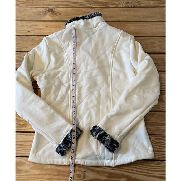 Wooly Bully Wear Colorado Faux Fur Trim Jacket Medium Women’s White Full Zip - Picture 5 of 7